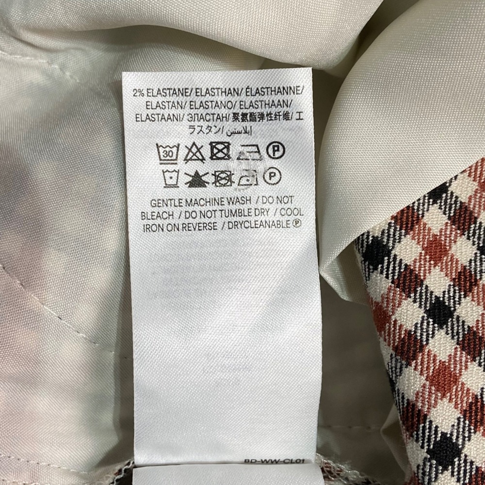 Boden Westbourne Women's US 14 Brown Plaid Wide Leg Pants‎ Trousers R0419 NWT - Picture 10 of 13